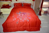 花开富贵婚庆被