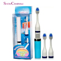 秀信便携式成人防水电动牙刷声波快速清洁牙刷干电池款3刷头特价