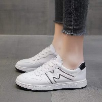国内贸易    小白鞋女鞋2022春季新韩版平底时尚学生休闲运动扳鞋单鞋潮轻便女（鞋码备注））