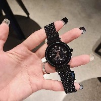 国内贸易   帝米妮星空底盘个性时尚潮流女士手表懒人吸铁表带女款女表