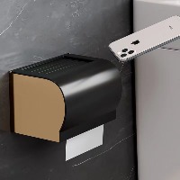 国内贸易  卫生间纸巾盒厕所卫生纸置物架抽纸盒免打孔防水纸巾架厕所盒（轻奢方形加大款可放手机））