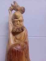 达摩祖师(崖柏虎皮留疤老油料)   17*13    高59