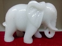 玉象(一对)   汉白玉   20*8*14/只*2