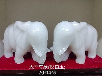 玉象(一对)   汉白玉   20*8*14/只*2