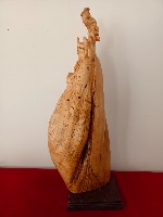 招财财神   (太行崖柏)   精雕